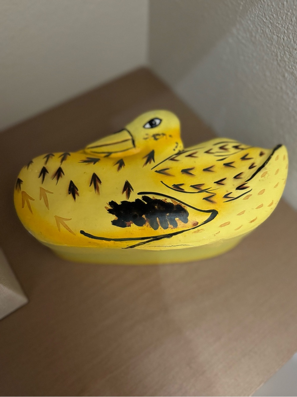 Vintage Pfaltzgraff "Pistoulet" Paper-Mâché Duck Trinket Box
